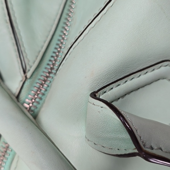 Rebecca Minkoff 100% Leather light Mint Green Handbag purse - Picture 3 of 6
